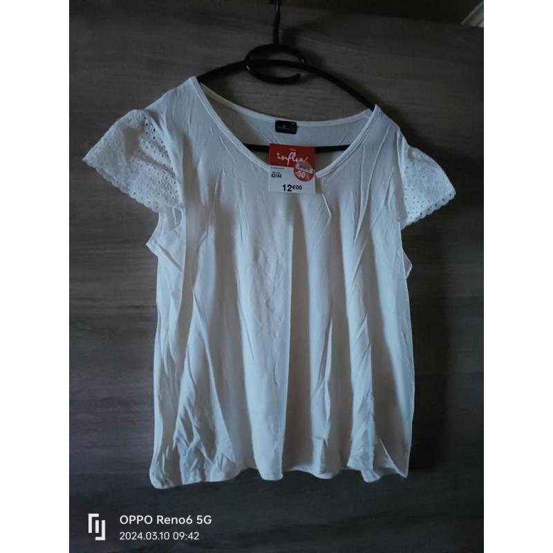 T-shirt femme blanc taille 42/44
