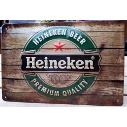 Metalen Reclamebord Heineken Premium in reliëf-(30x20cm).