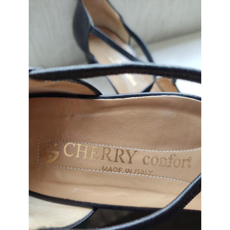 Cherry comfort/ Italy/ leren damesschoenen, zwart