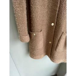 CAROLINE BISS (40) bruine jas met goudspikkel nieuwstaat